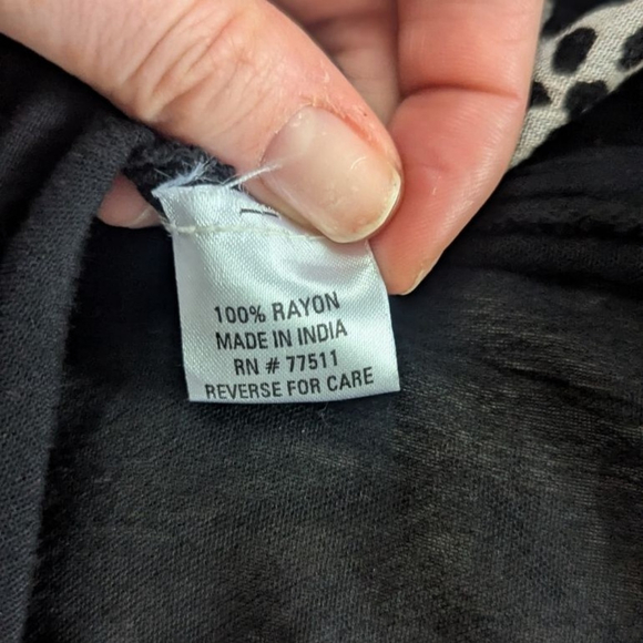 Vintage Jessica Taylor Black & White Batik Beach Dress Maxi Boho 90s OS - Picture 6 of 9